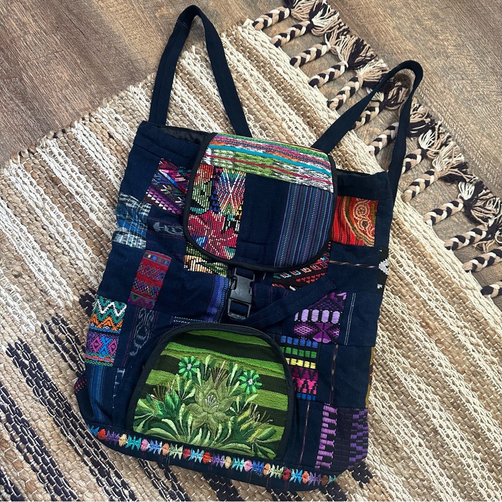 ☾ HANDMADE patchwork backpack - Picture 2 of 10